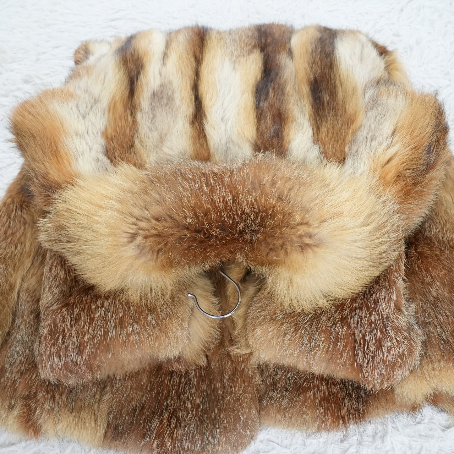 Red Fox Long Coat - Genuine Vintage Fur From Japan