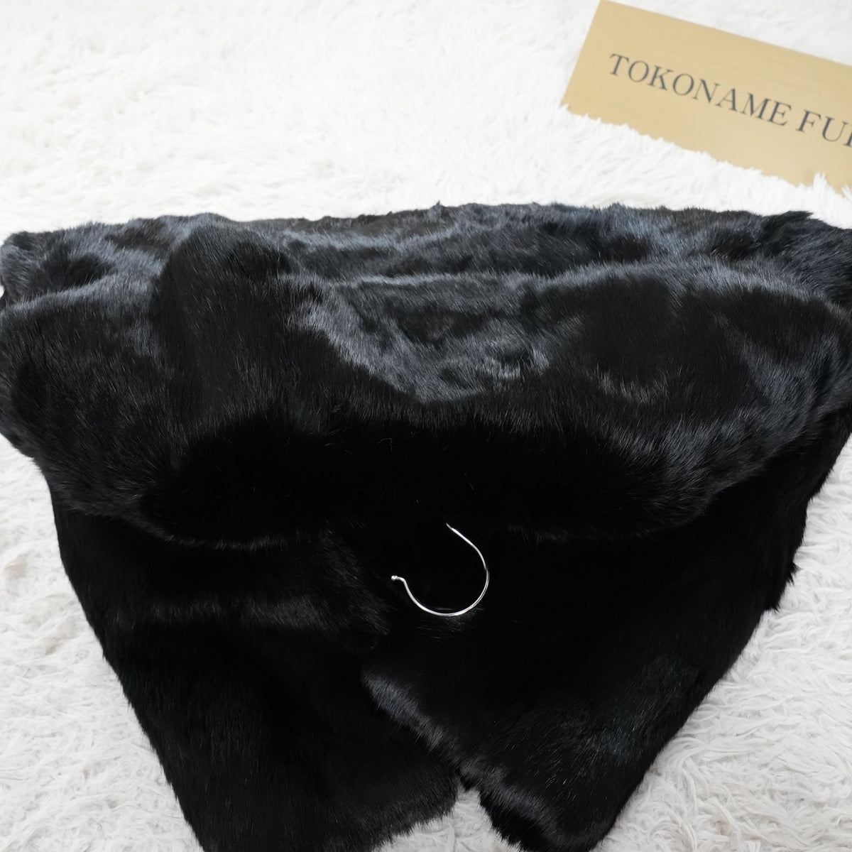 Rabbit Fur Jacket Black Dyed - Genuine Vintage Fur Japan