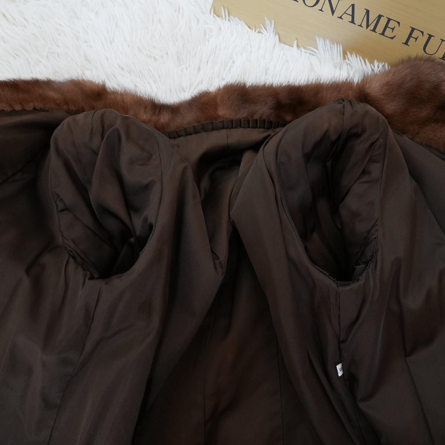 Mink Fur Stripe Design jacket Genuine Vintage Fur Japan