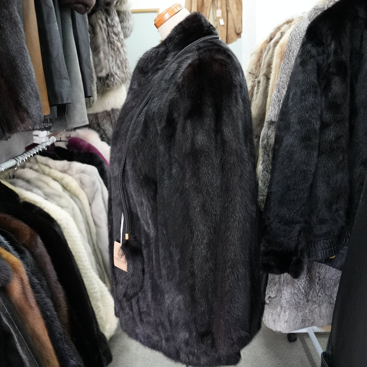 Dark Mink Fur Coat - Genuine Vintage Fur From Japan