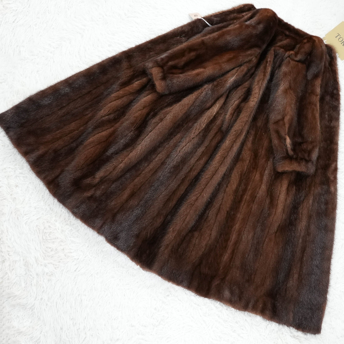 Dark Mink Very Long Coat - Genuine Vintage Fur From Japan