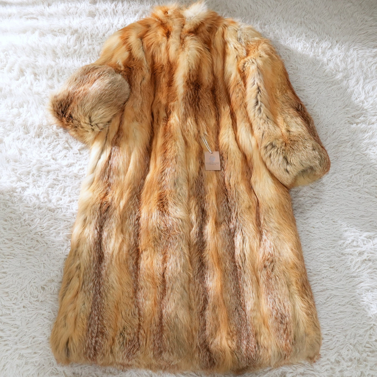 Red Fox Fur Long Coat L fur - Genuine Vintage Fur From Japan