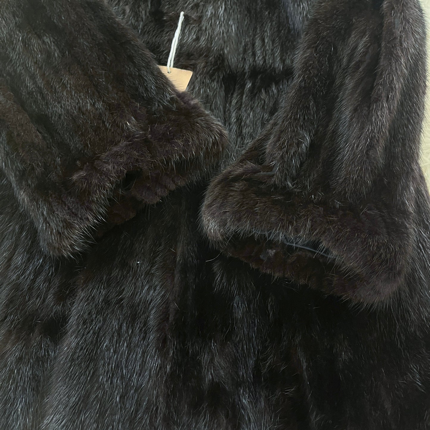 Dark Mink Jacket Stripe Cutting Vintage Fur From Japan