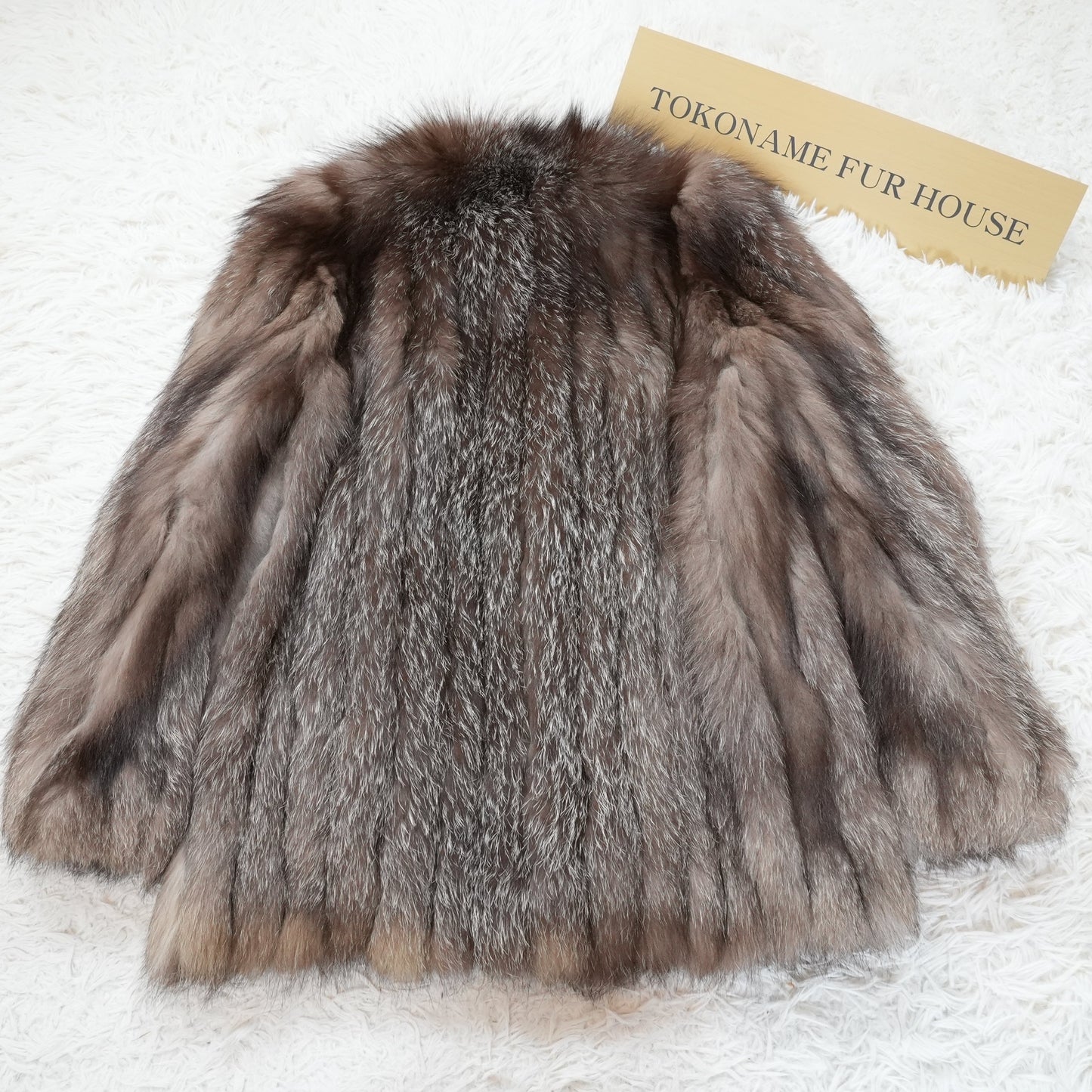 Blue Frost Fox Coat - Genuine Vintage Fur From Japan