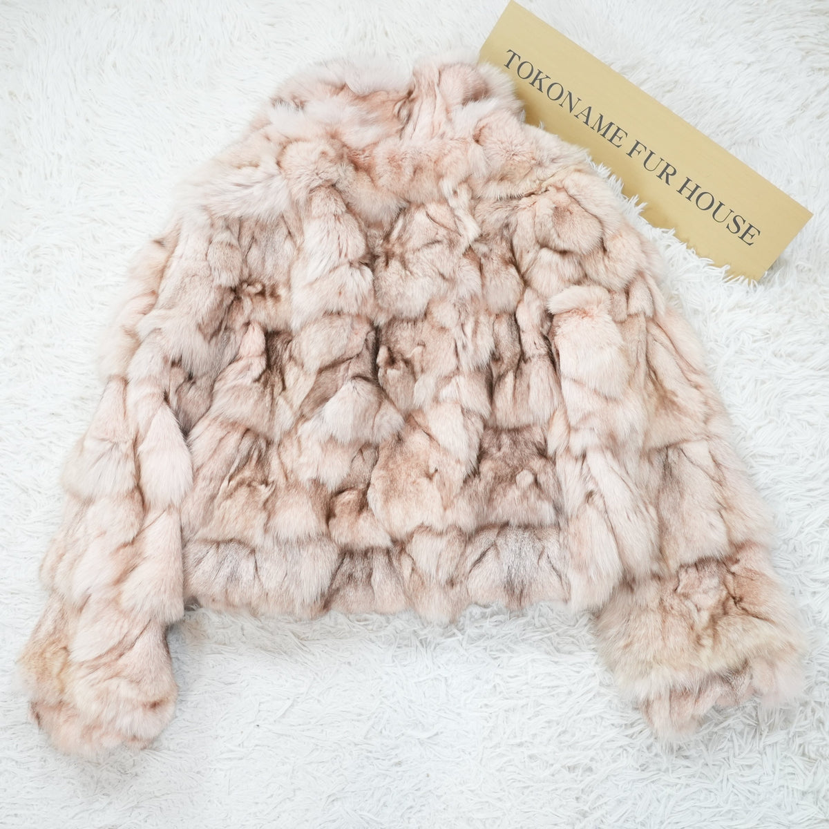 Pink Dyed Fox Fur Jacket - Genuine Vintage Fur From Japan
