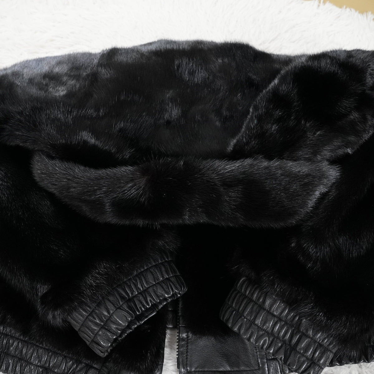 Mink and Leather Reversible Zip Up Jacket - Genuine Vintage Fur From Japan