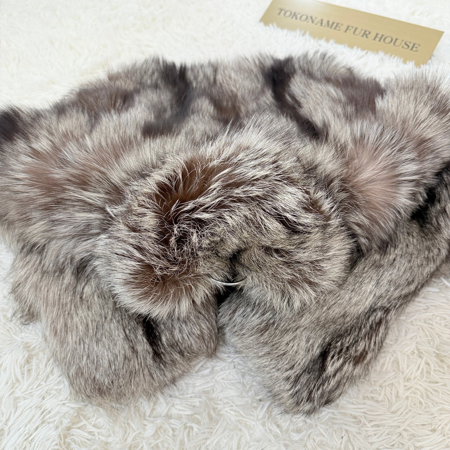 Silver Fox Coat - SAGA FOX Fluffy Genuine Vintage Fur Japan