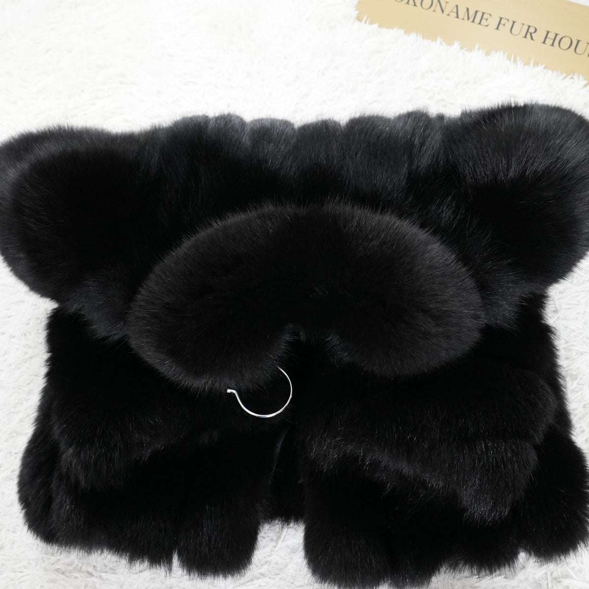 Black Dyed SAGA FOX Coat - Genuine Vintage Fur From Japan