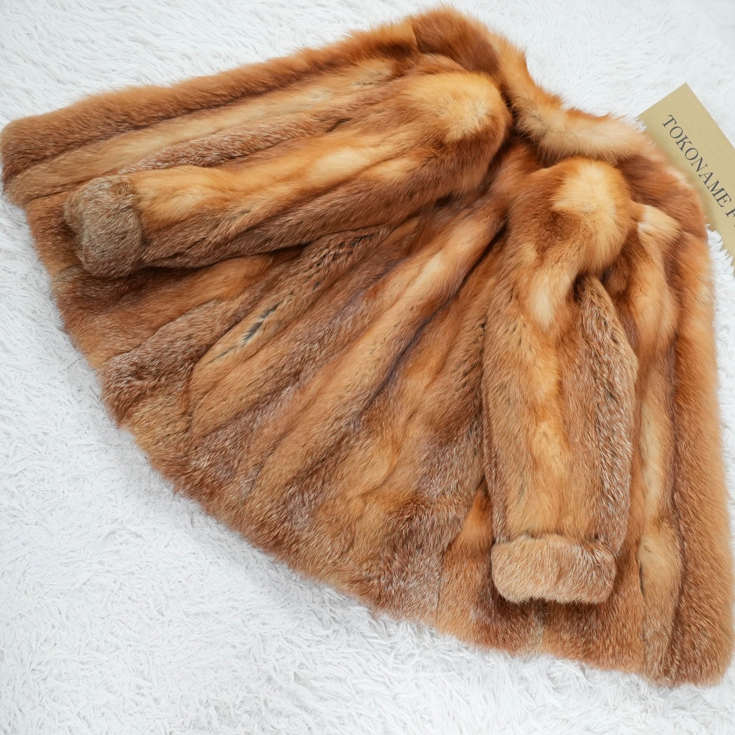 Red Fox Fur Coat Soft & Fluffy - Genuine Vintage Fur From Japan