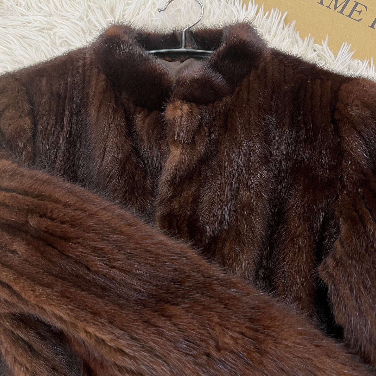 Dark Mink Jacket Genuine Vintage Fur From Japan