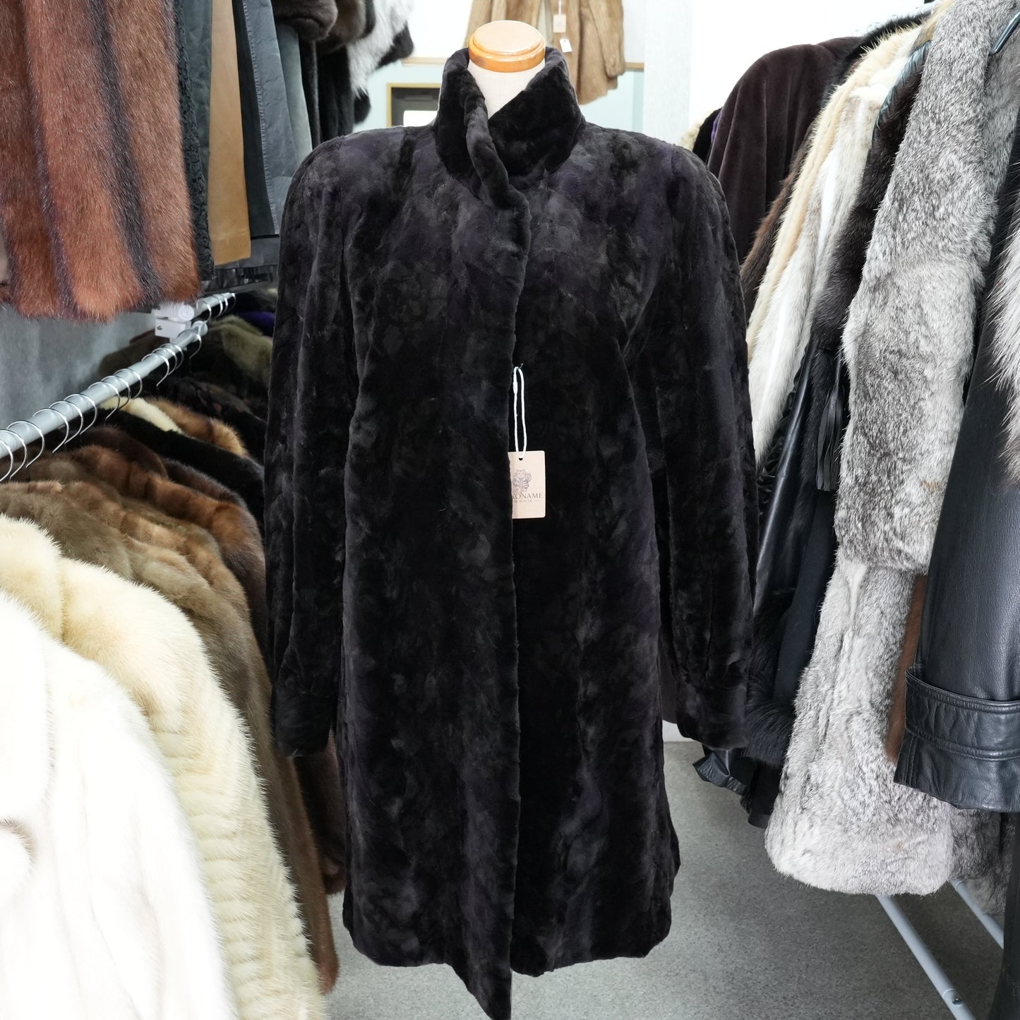 Shaved Mink Design Long Coat SAGA MINK - Genuine Vintage Fur From Japan
