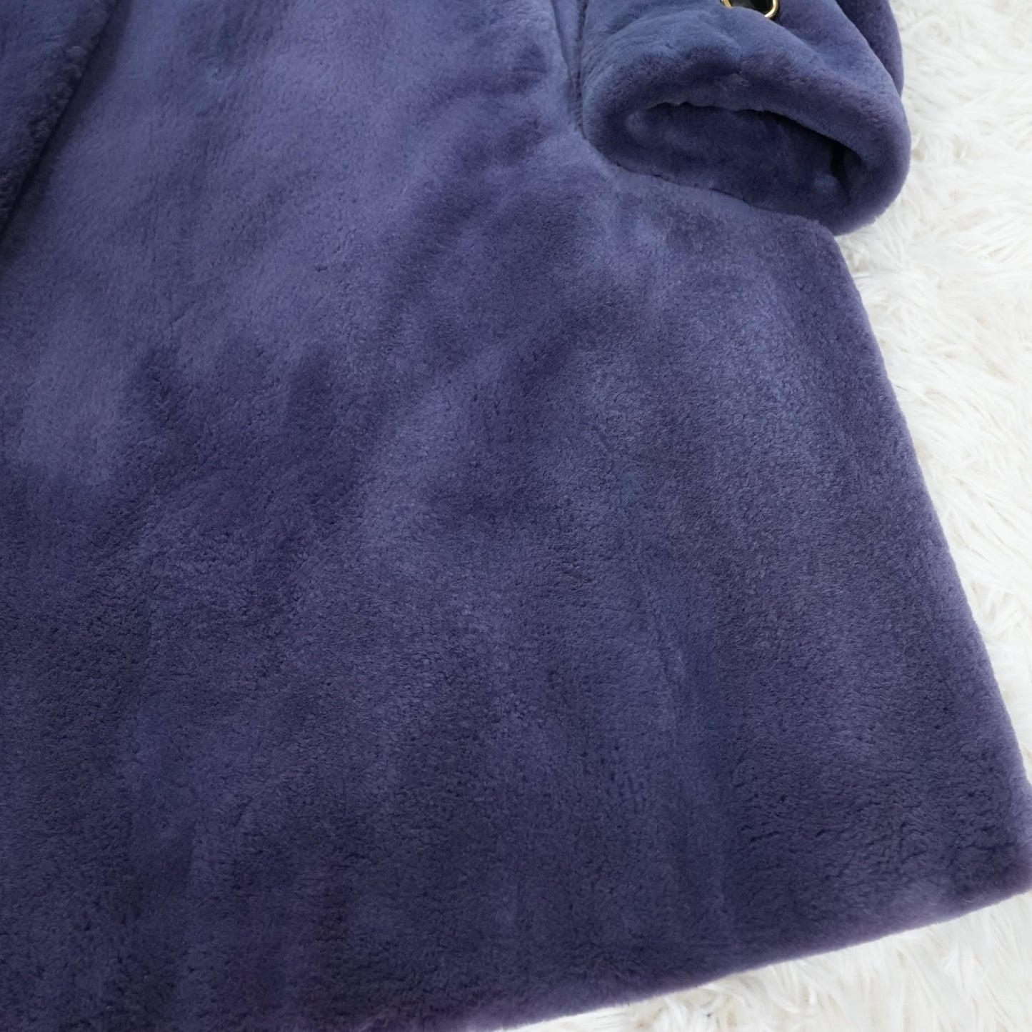Shaved Mink Blue Dyed Long Coat - Genuine Vintage Fur From Japan