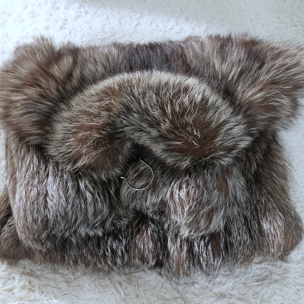 Silver Fox Fur Coat SAGA FOX - Genuine Vintage Fur From Japan