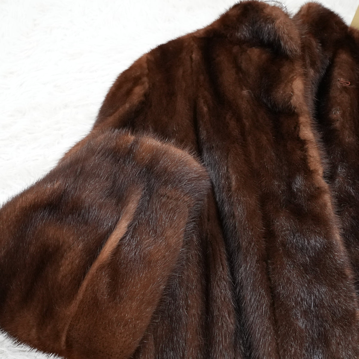 Dark Mink Very Long Coat - Genuine Vintage Fur From Japan