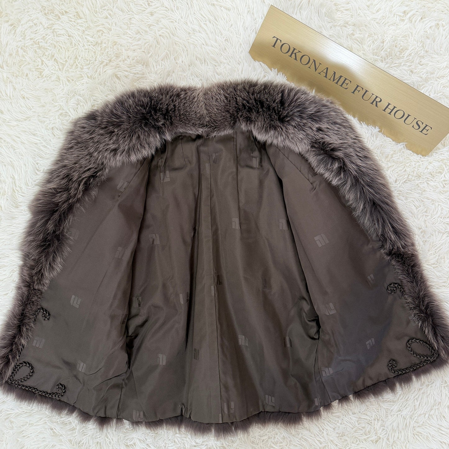 Blue Fox Ash Brown Dyed Vest Vintage Fur Japan