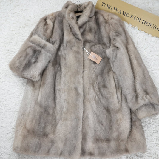 Sapphire Mink Fur Coat Rambulton - Genuine Vintage Fur From Japan