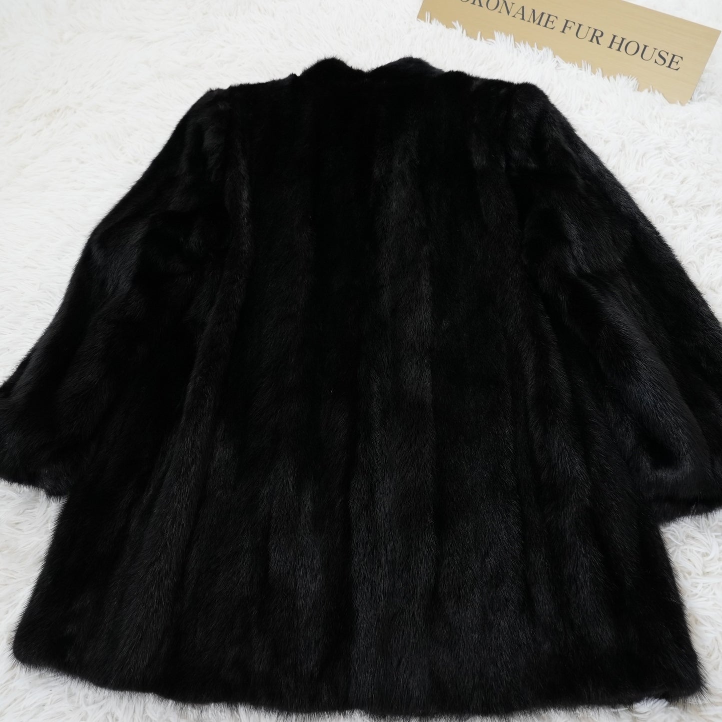 Black Mink Coat Genuine Vintage Fur Japan