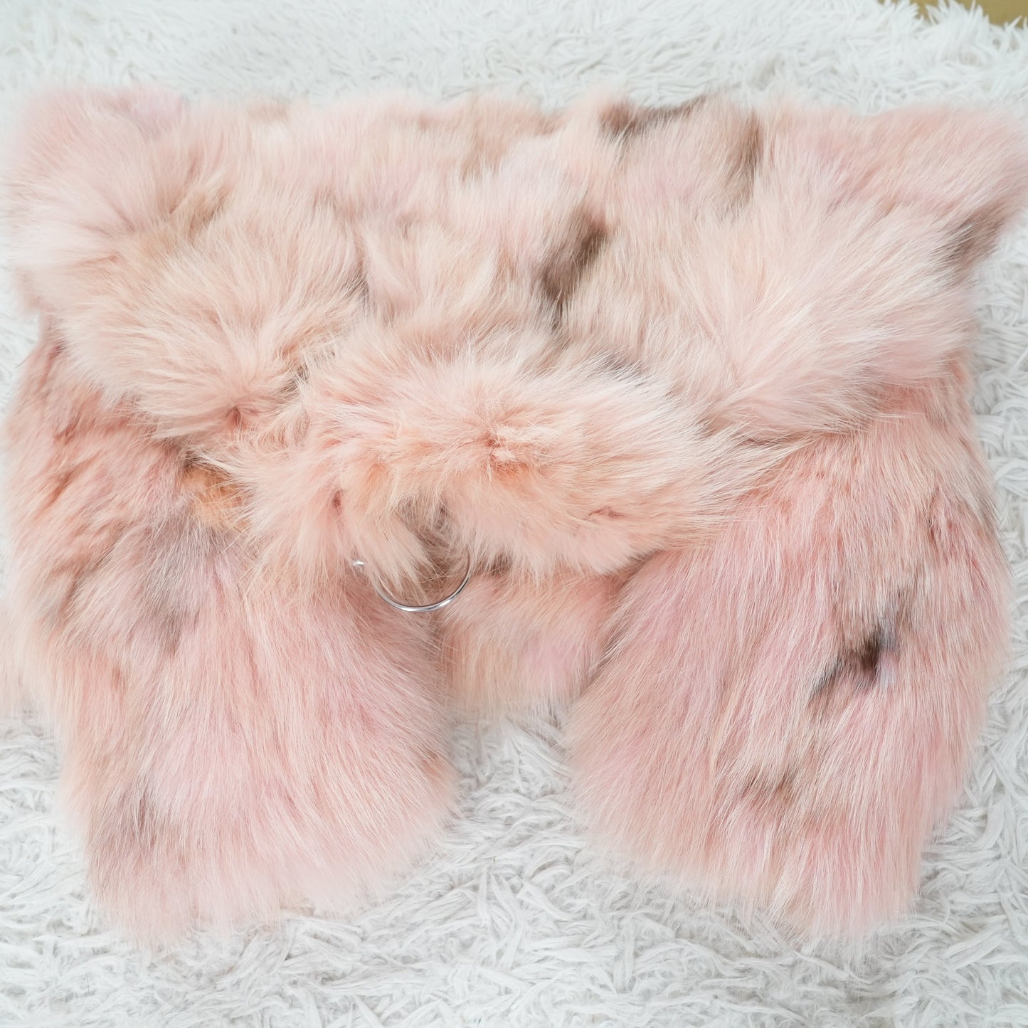 Pink Dyed Fox Fur Jacket - Genuine Vintage Fur From Japan