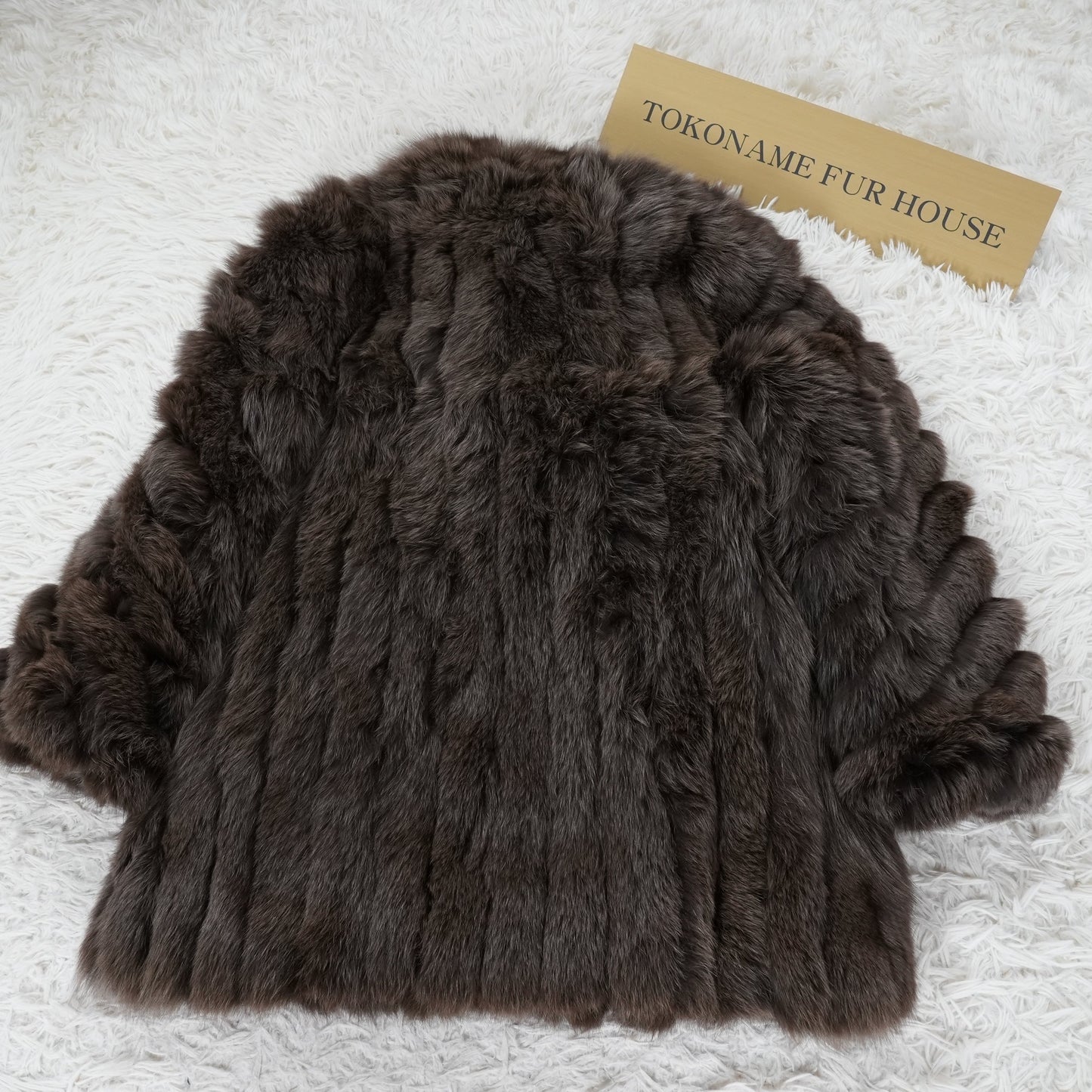 Brown Dyed Fox Fur Coat - Genuine Vintage Fur From Japan