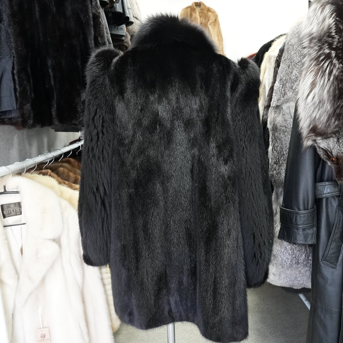 SAGA MINK & Fox Design Coat - Genuine Vintage Fur From Japan