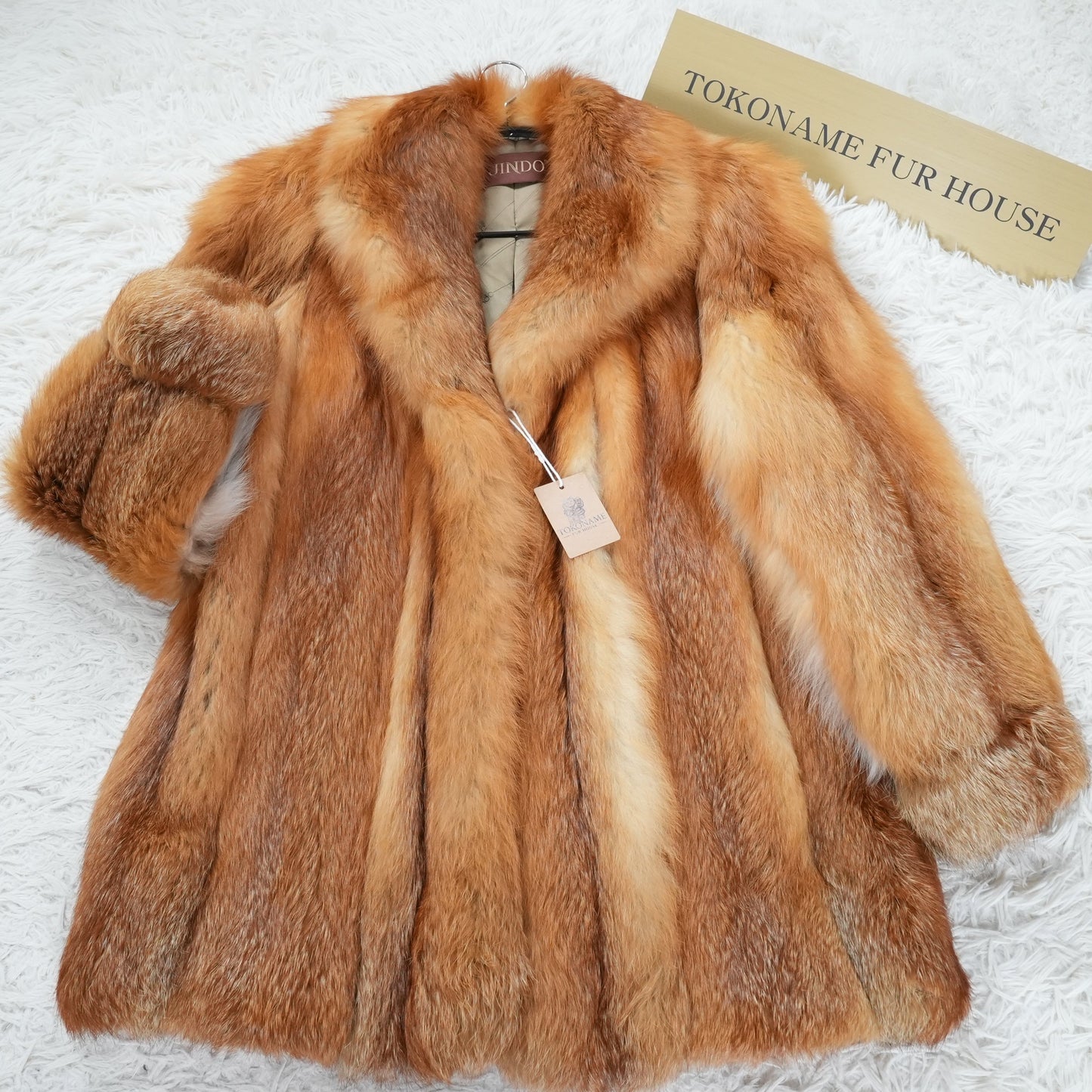 Red Fox Fur Coat Soft & Fluffy - Genuine Vintage Fur From Japan