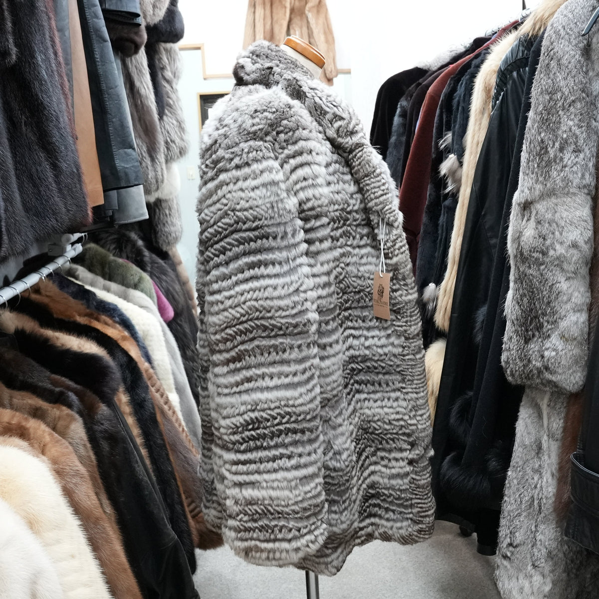 Yarn Chinchilla Fur Coat Nakamura Fur - Genuine Vintage Fur From Japan
