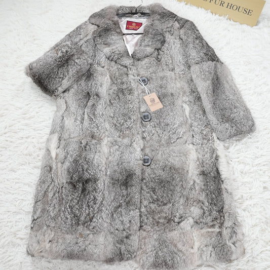 Rabbit Fur Long Coat -  Genuine Vintage Fur From Japan