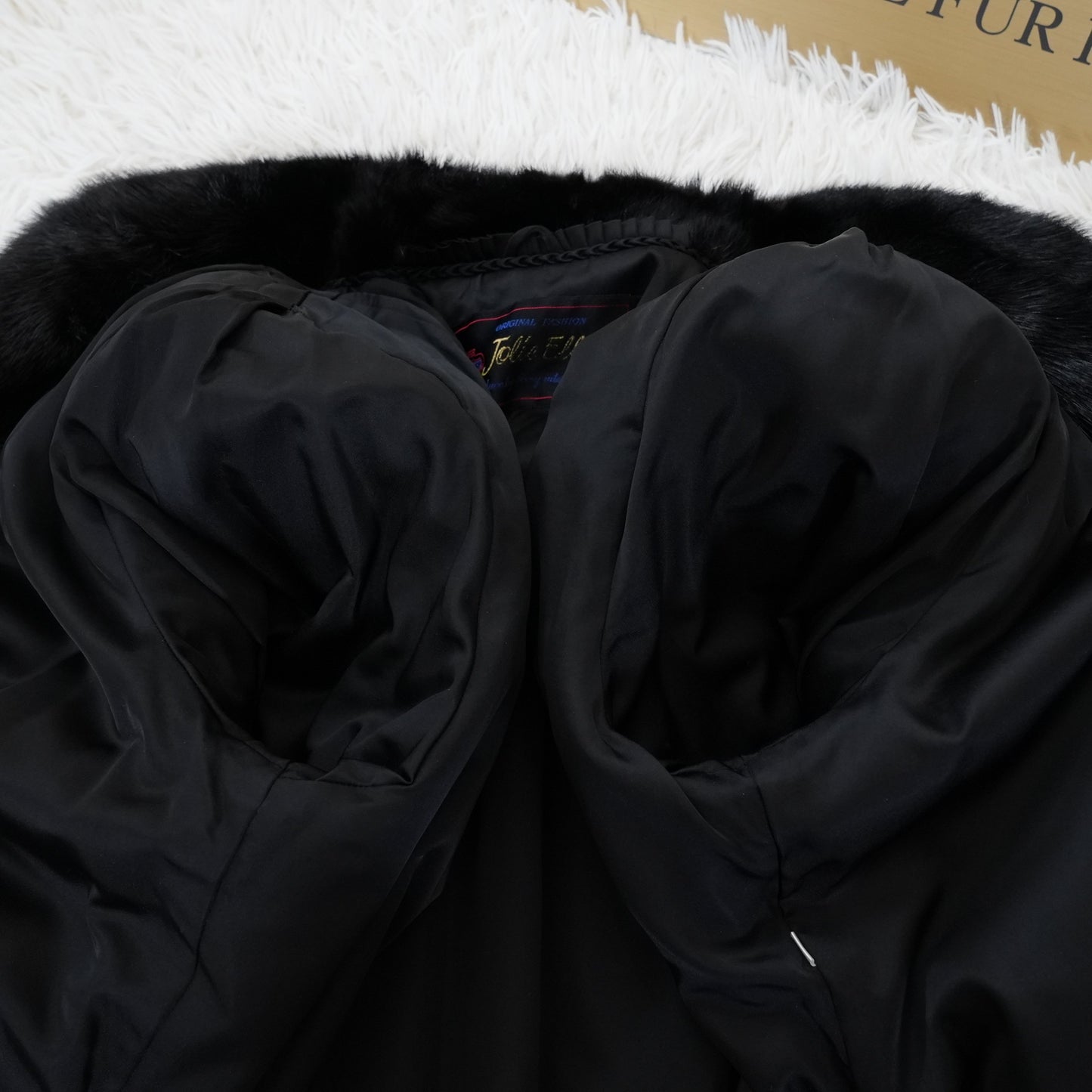 Black Mink Coat Genuine Vintage Fur Japan