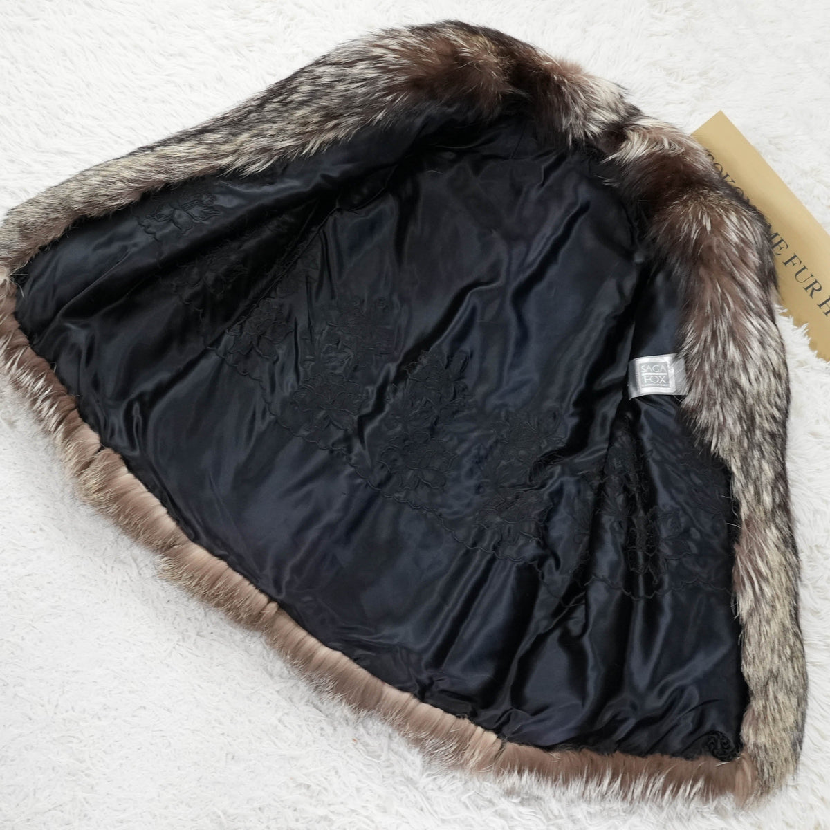 Silver Fox Fur Coat - Genuine Vintage Fur From Japan