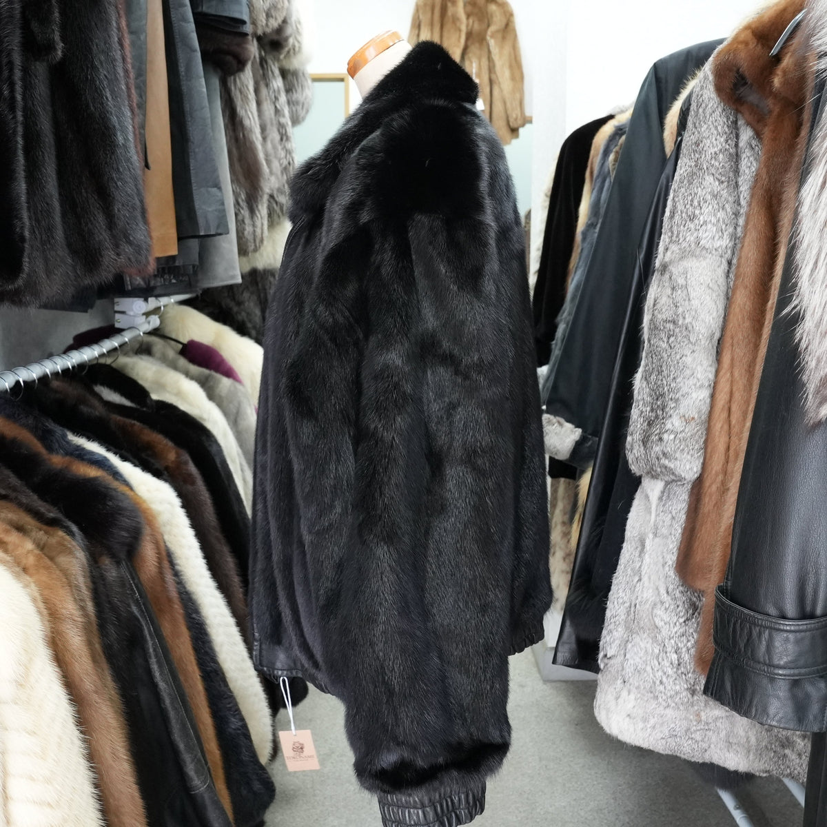Mink and Leather Reversible Zip Up Jacket - Genuine Vintage Fur From Japan