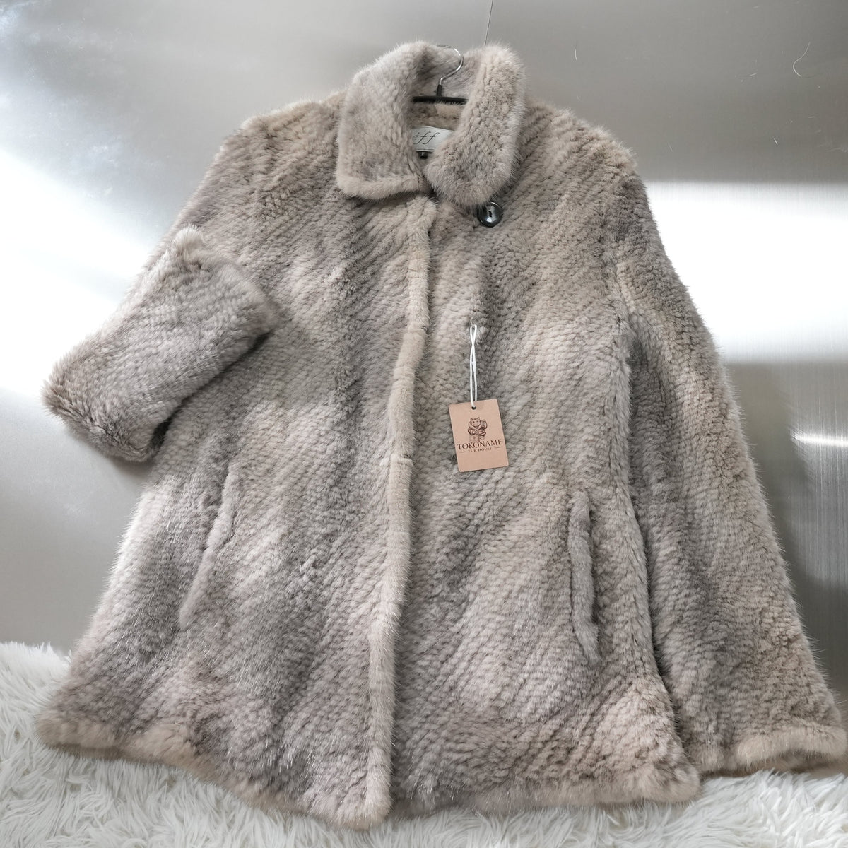 Sapphire Mink Fur yarn Jacket eff - Genuine Vintage Fur From Japan