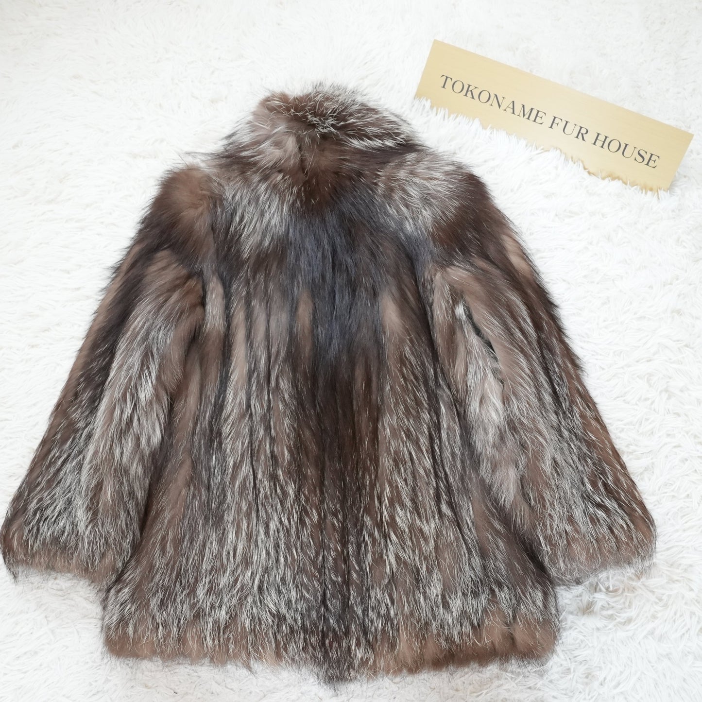 Silver Fox Fur Coat - Genuine Vintage Fur From Japan