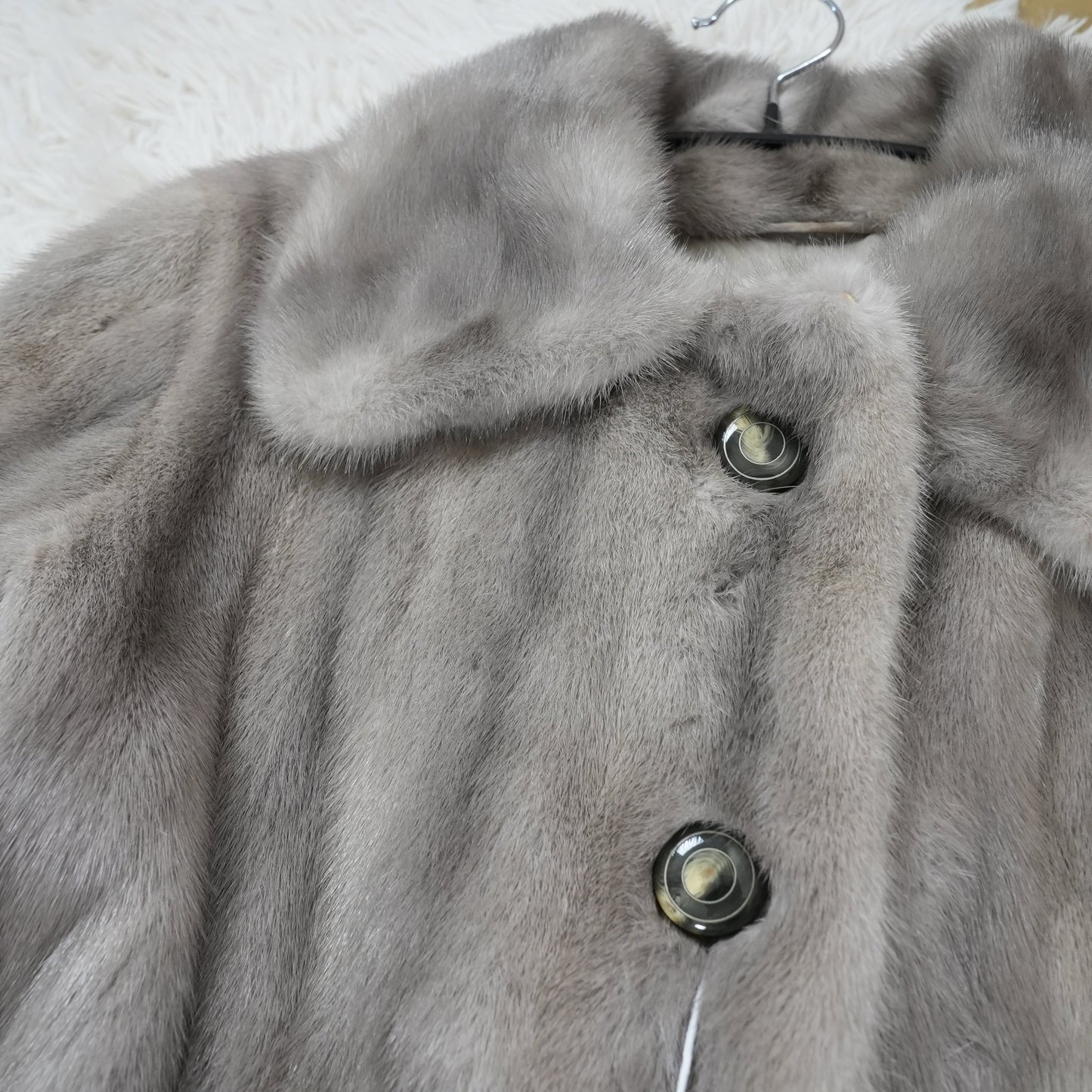Sapphire Mink Long Coat A-LINE - Genuine Vintage Fur From Japan