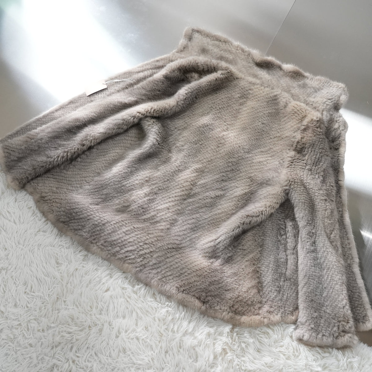 Sapphire Mink Fur yarn Jacket eff - Genuine Vintage Fur From Japan