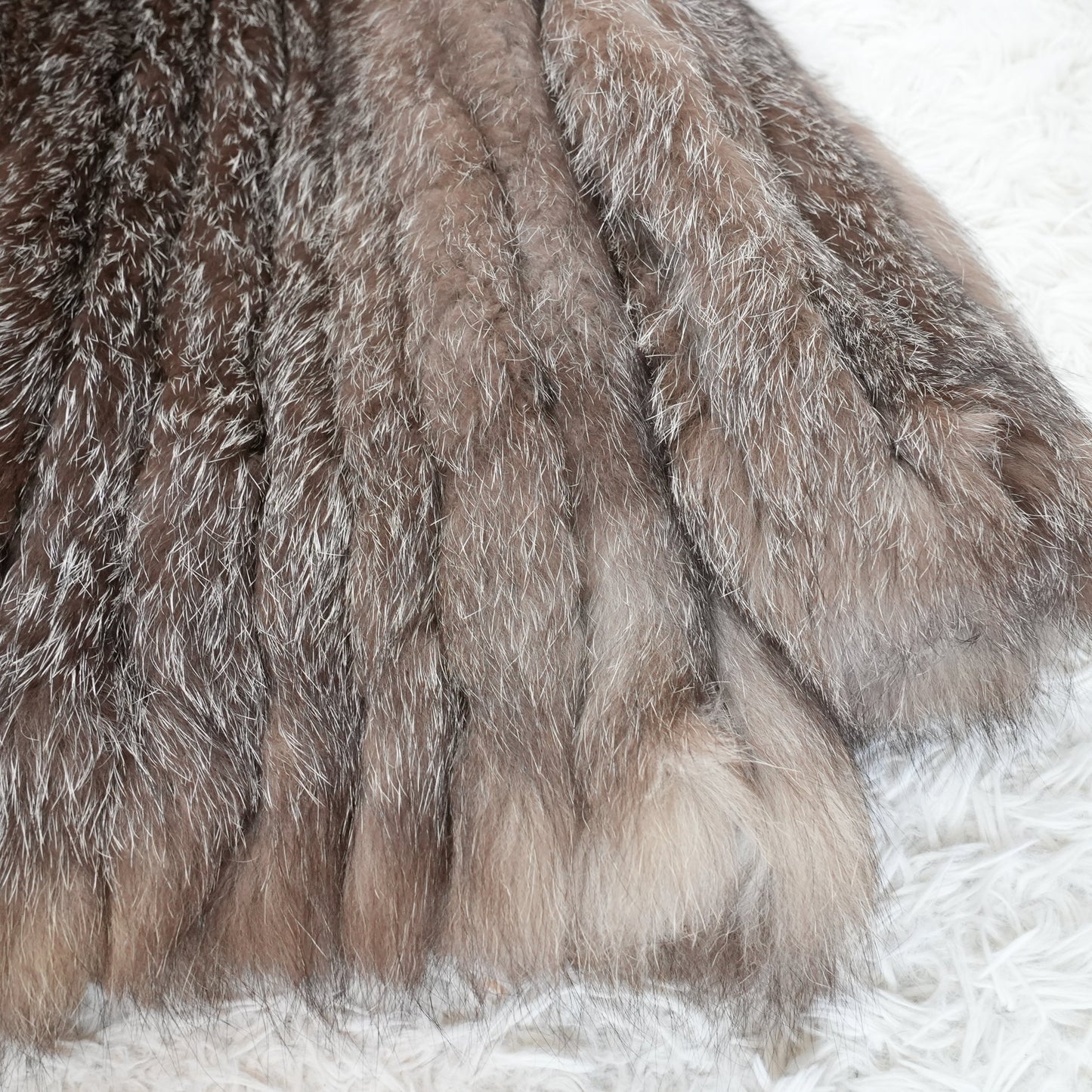 Blue Frost Fox Coat - Genuine Vintage Fur From Japan