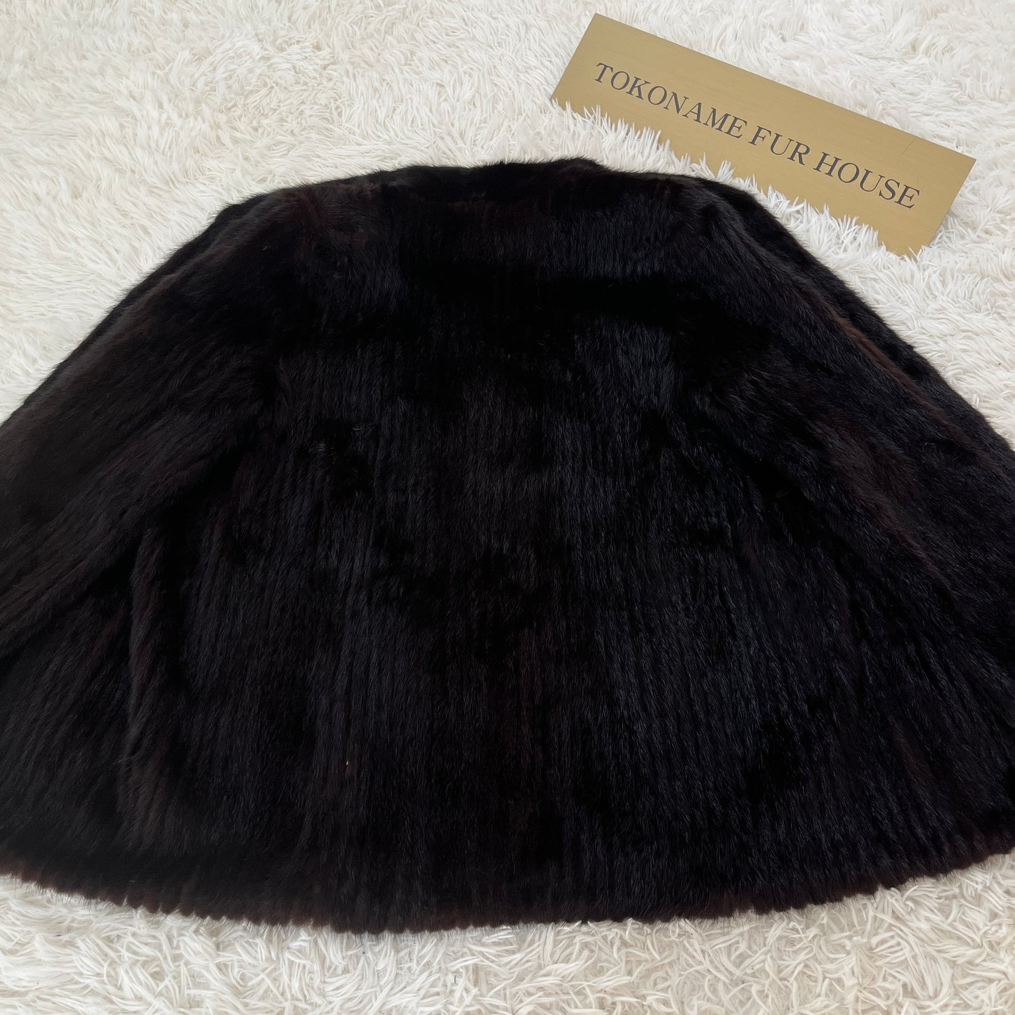 Dark Mink Jacket Stripe Cutting Vintage Fur From Japan