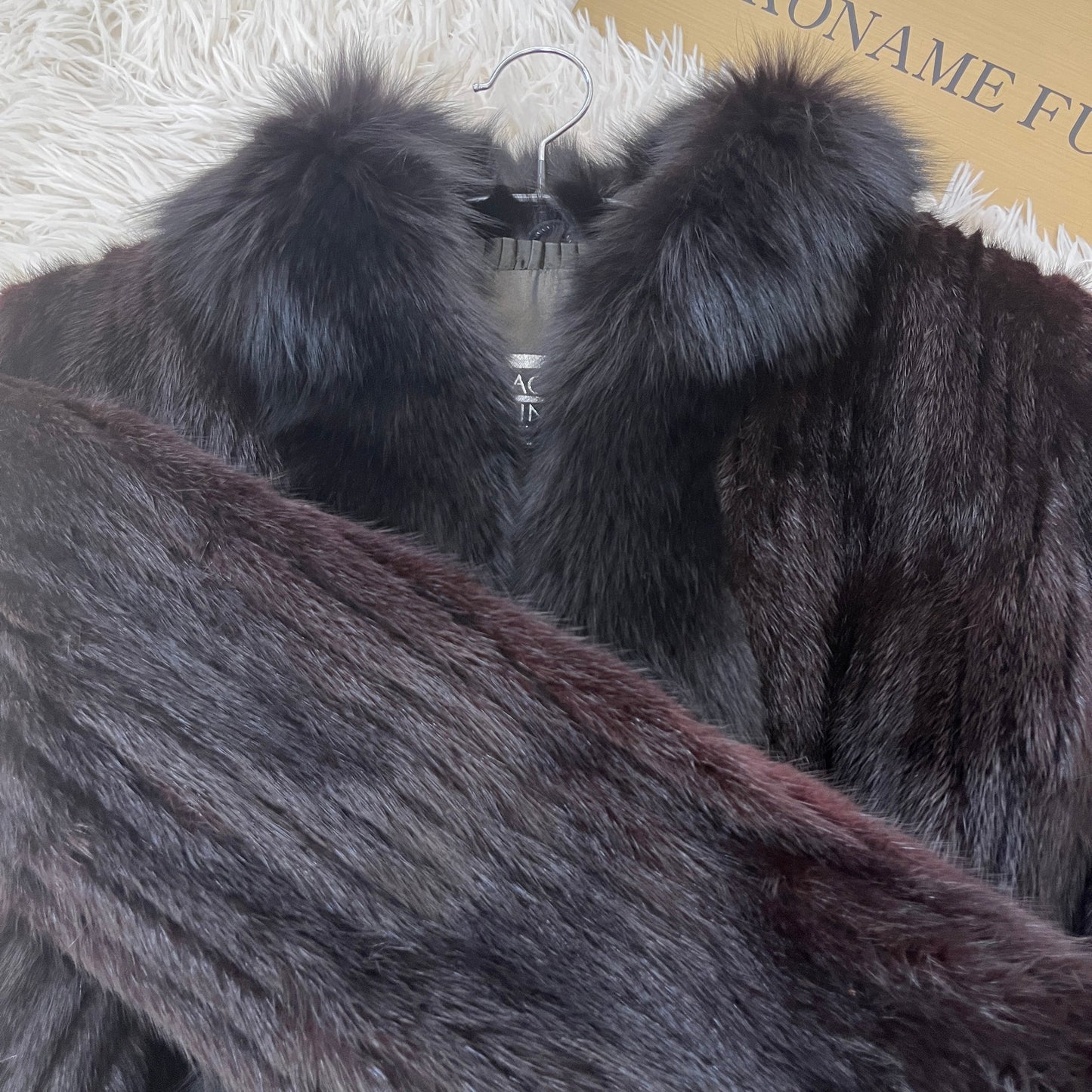 Mink and Fox Fur Jacket Vintage Fur From Japan