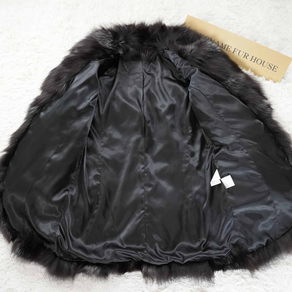 Dark Brown Dyed Silver Fox Fur Coat Italiya - Genuine Vintage Fur From Japan