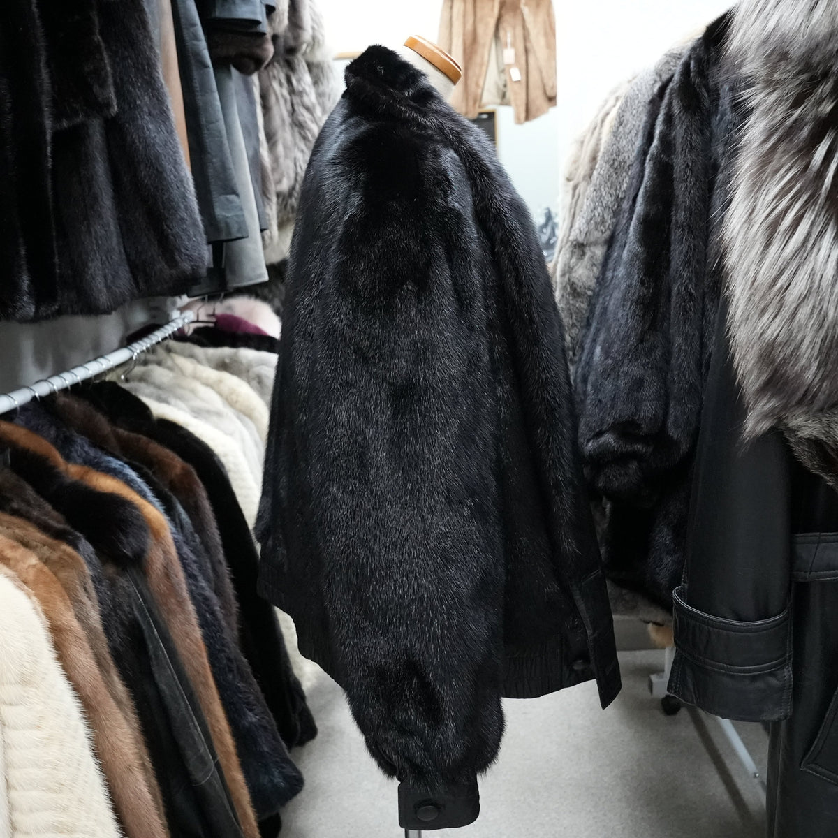 Mink and Leather reversible Jacket - Genuine Vintage Fur From Japan