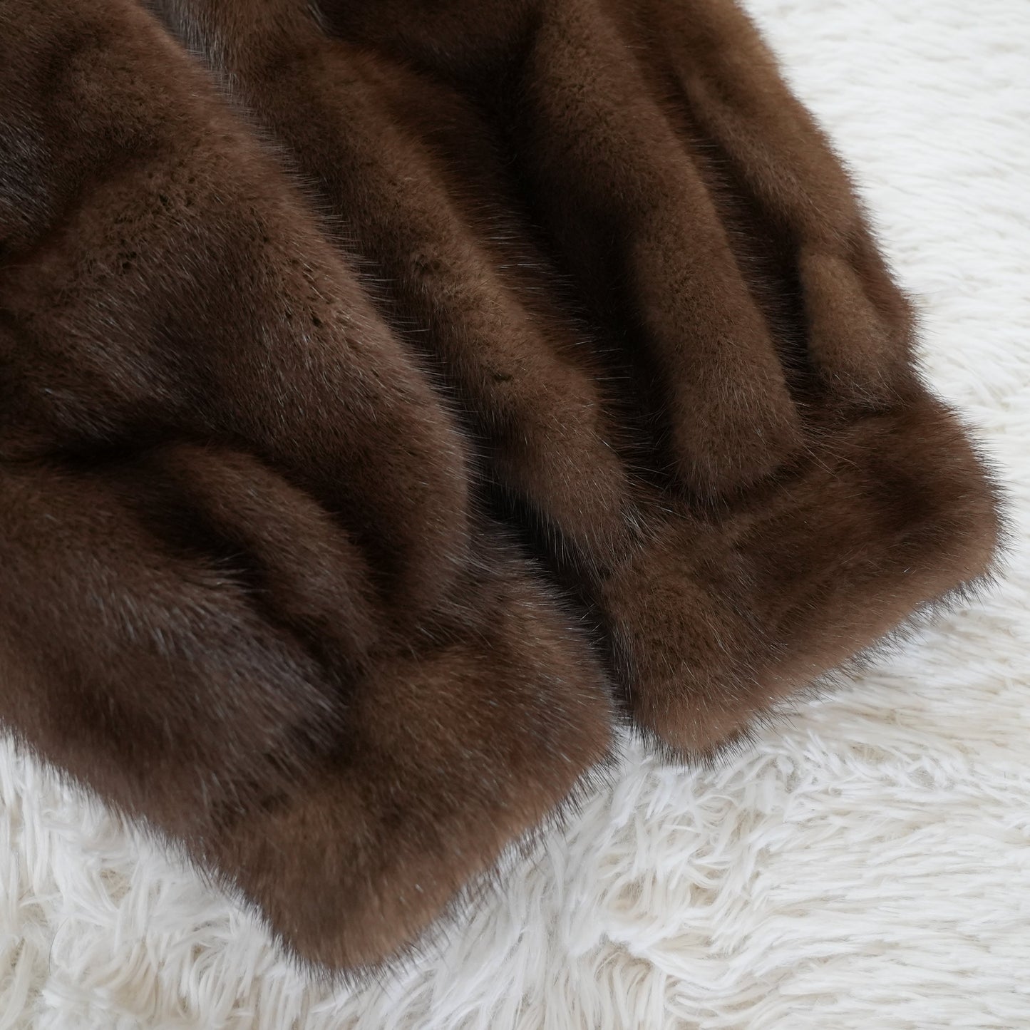 Demi Buff Mink Jacket Cropped Length - SAGA MINK Genuine Vintage Fur Japan