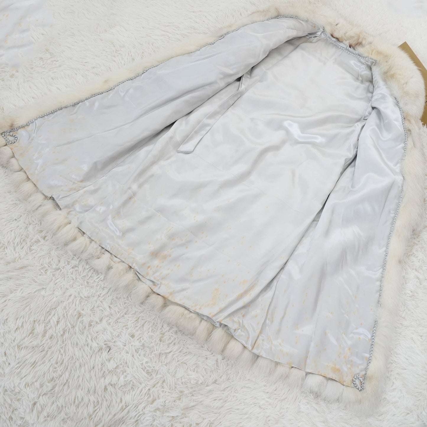 Blue Fox Long Coat Genuine Vintage Fur Japan