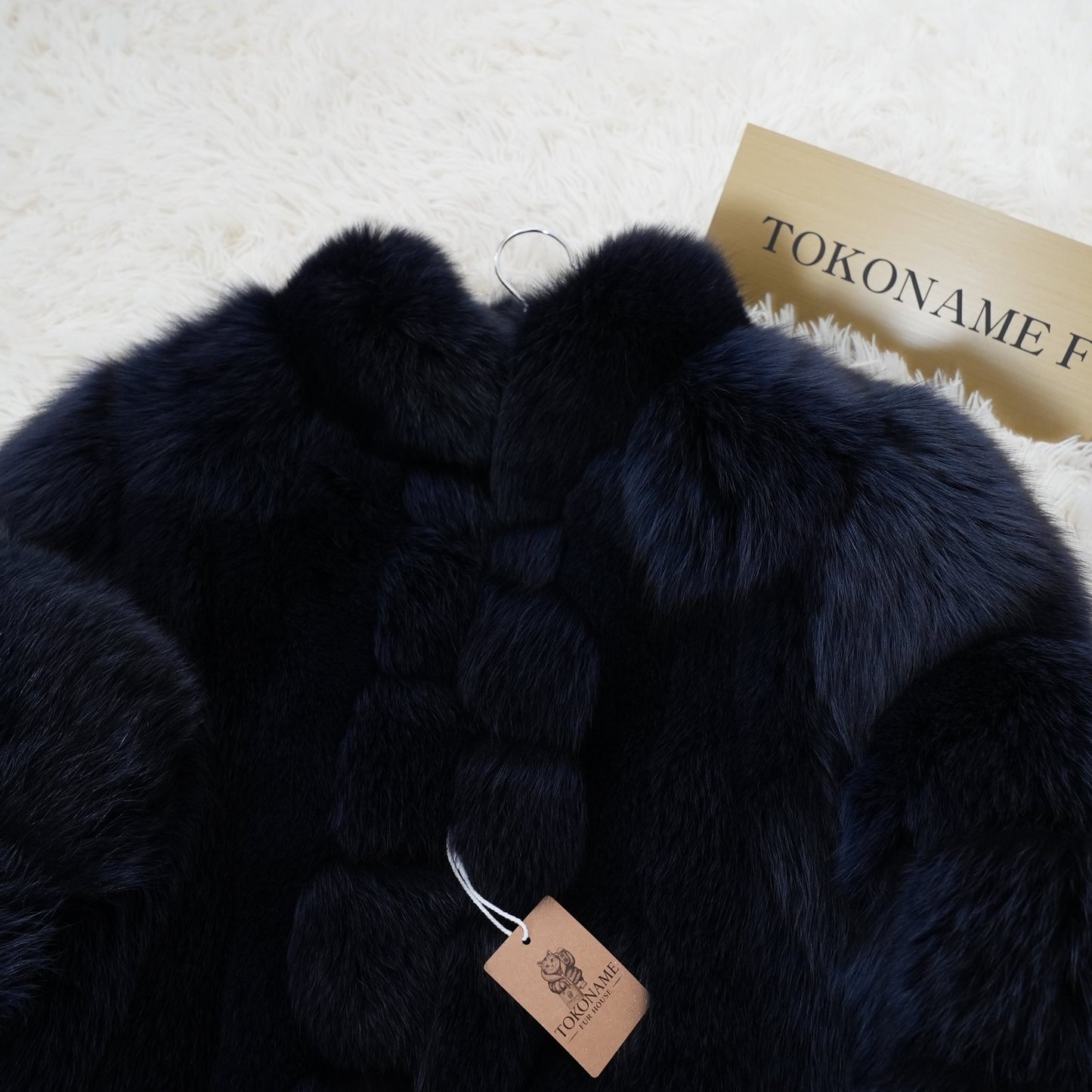 Navy Dye Fox Coat - Saga Fox Genuine Vintage Fur Japan
