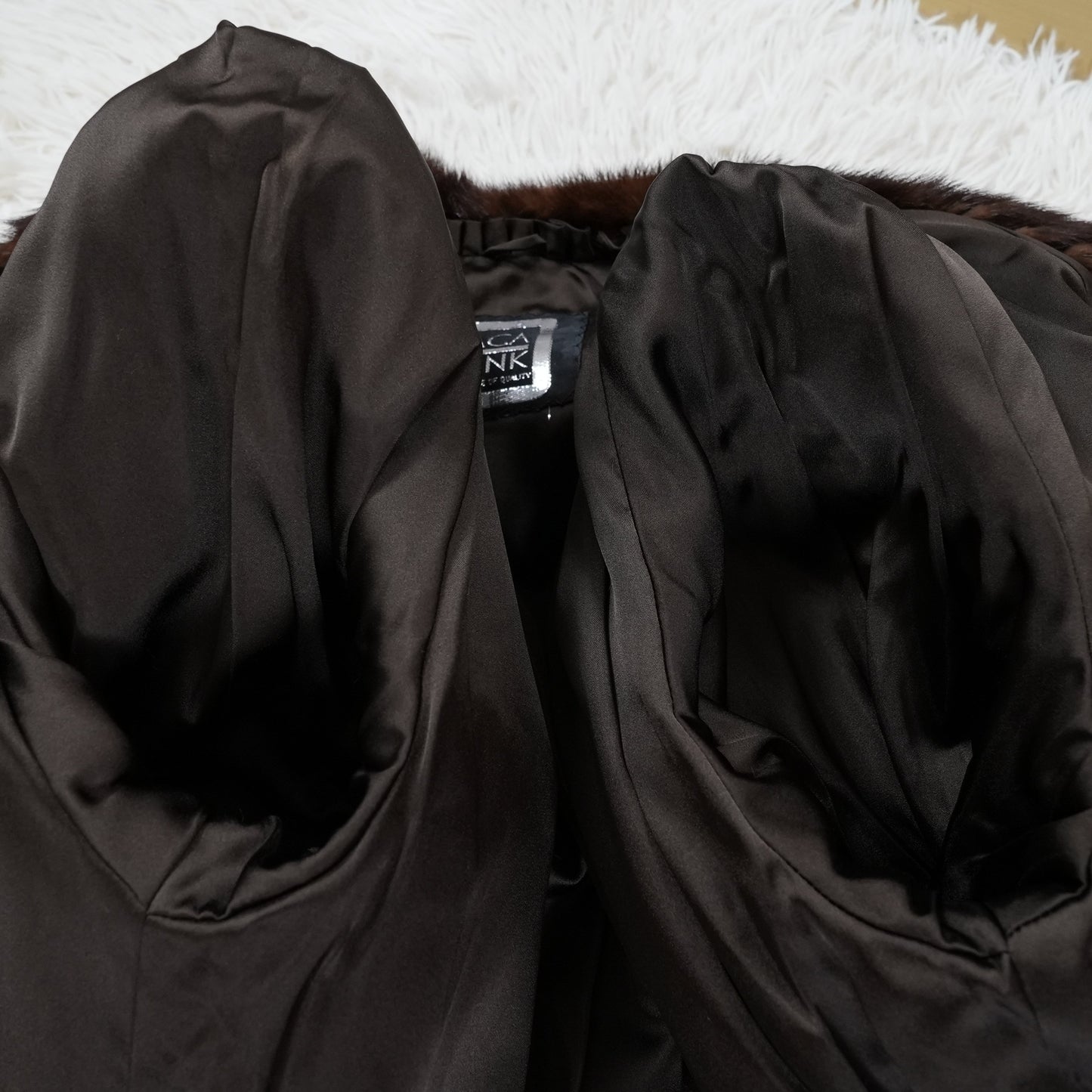 Dark Mink Jacket SAGA MINK - Genuine Vintage Fur From Japan