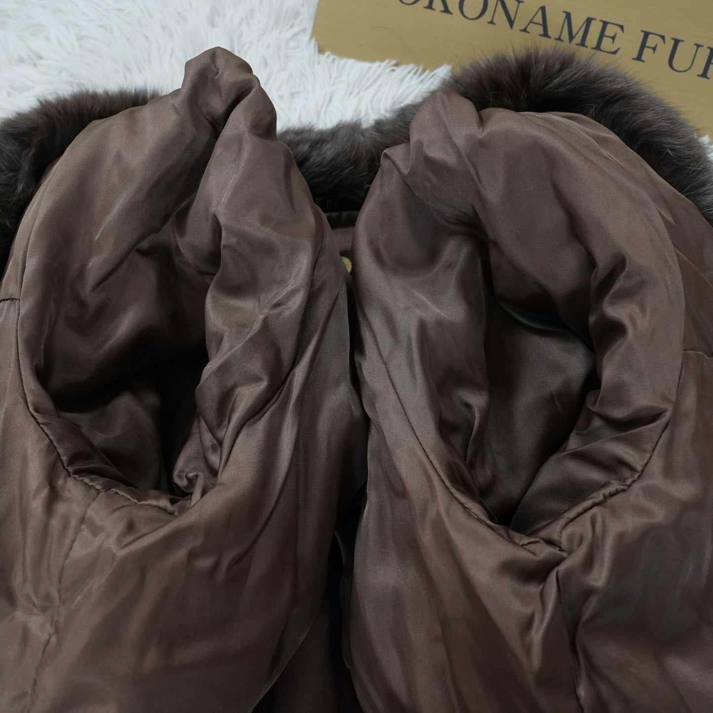 Brown Dyed Fox Fur Coat - Genuine Vintage Fur From Japan