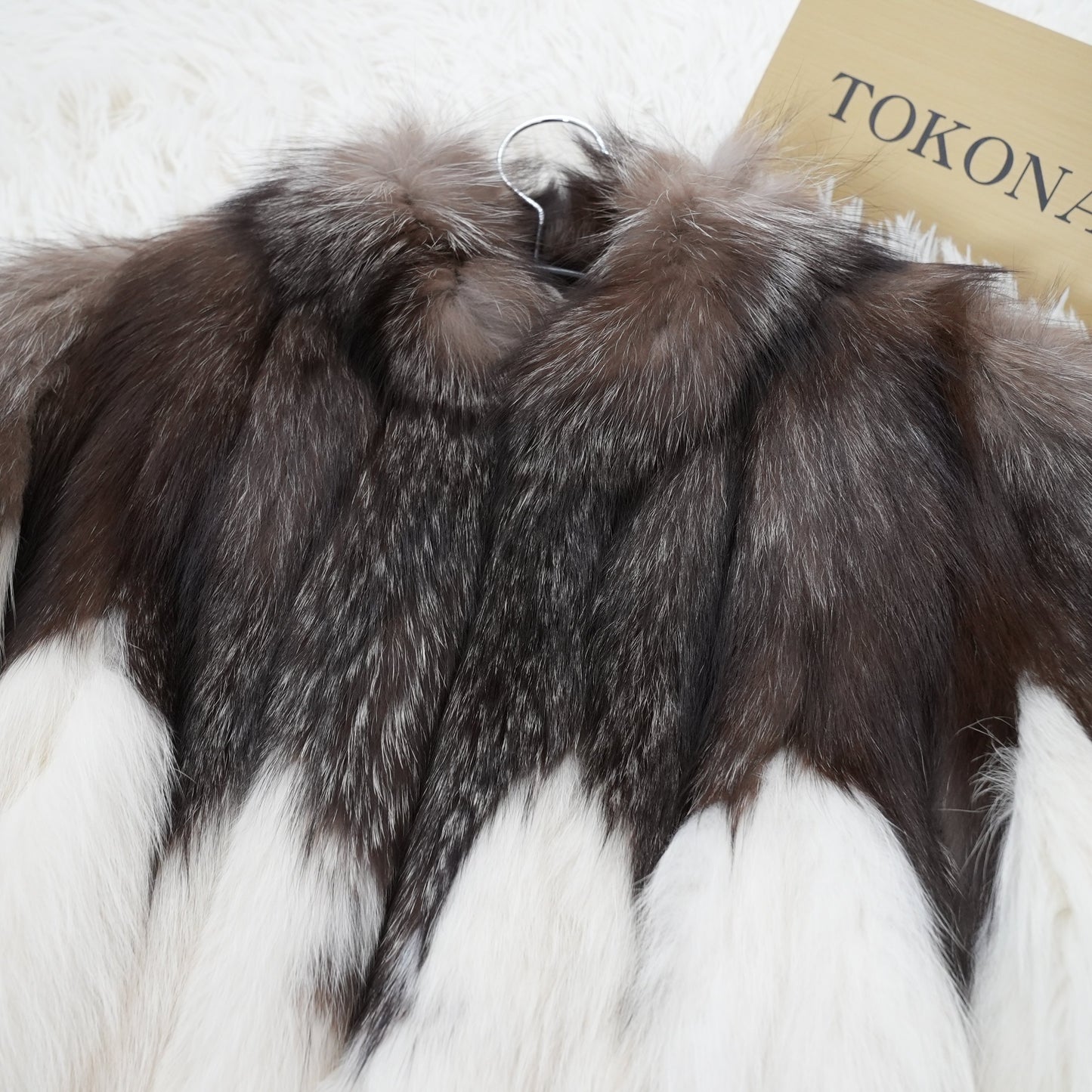 Silver Fox Design Coat Genuine Vintage Fur Japan