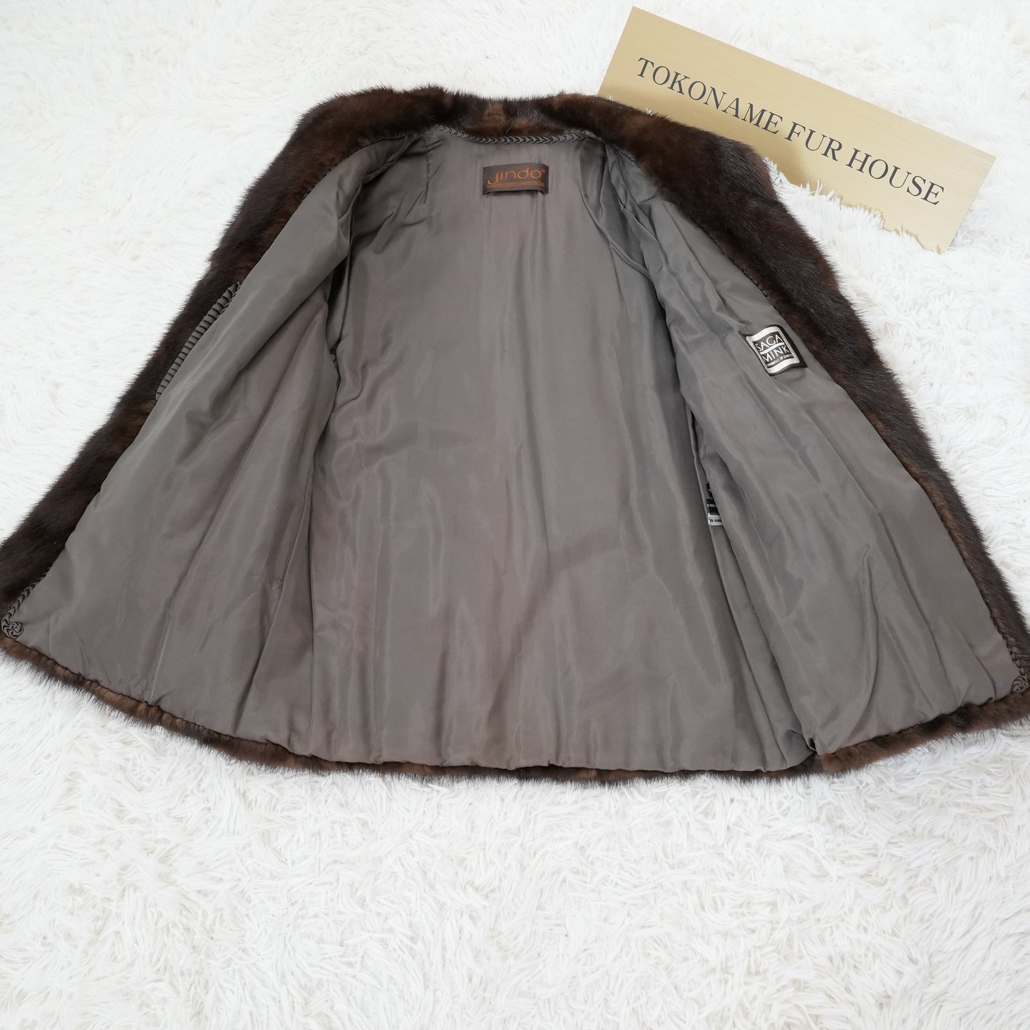 Dark Mink Fur Jacket - SAGA MINK