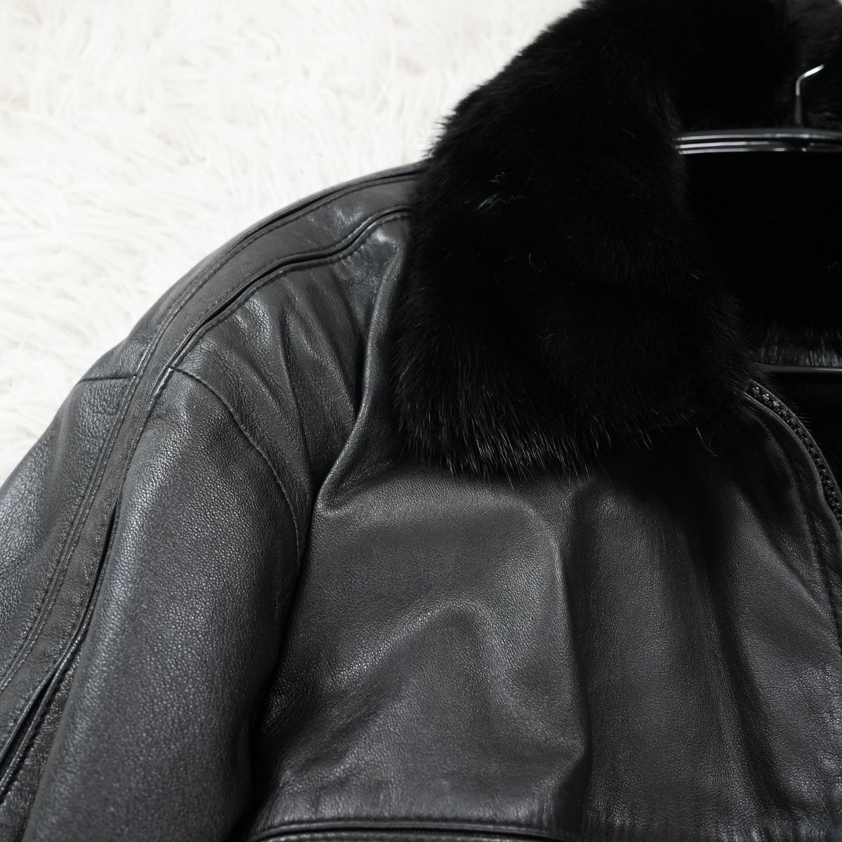 Mink and Leather Reversible Zip Up Jacket - Genuine Vintage Fur From Japan
