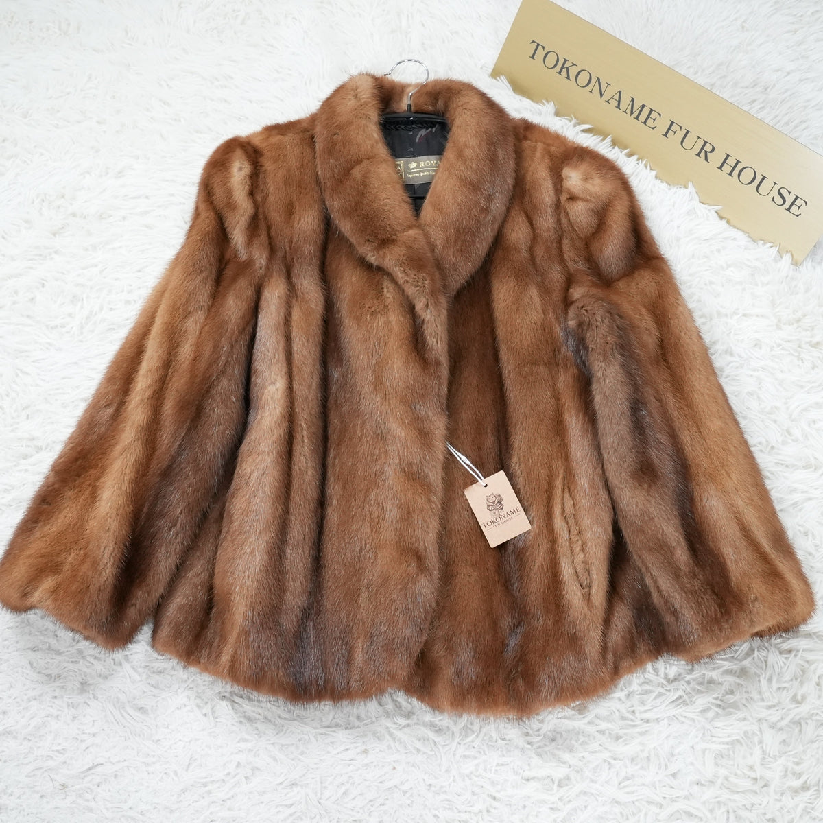 SAGA ROYAL MINK Jacket Demi Buff Mink - Genuine Vintage Fur From Japan