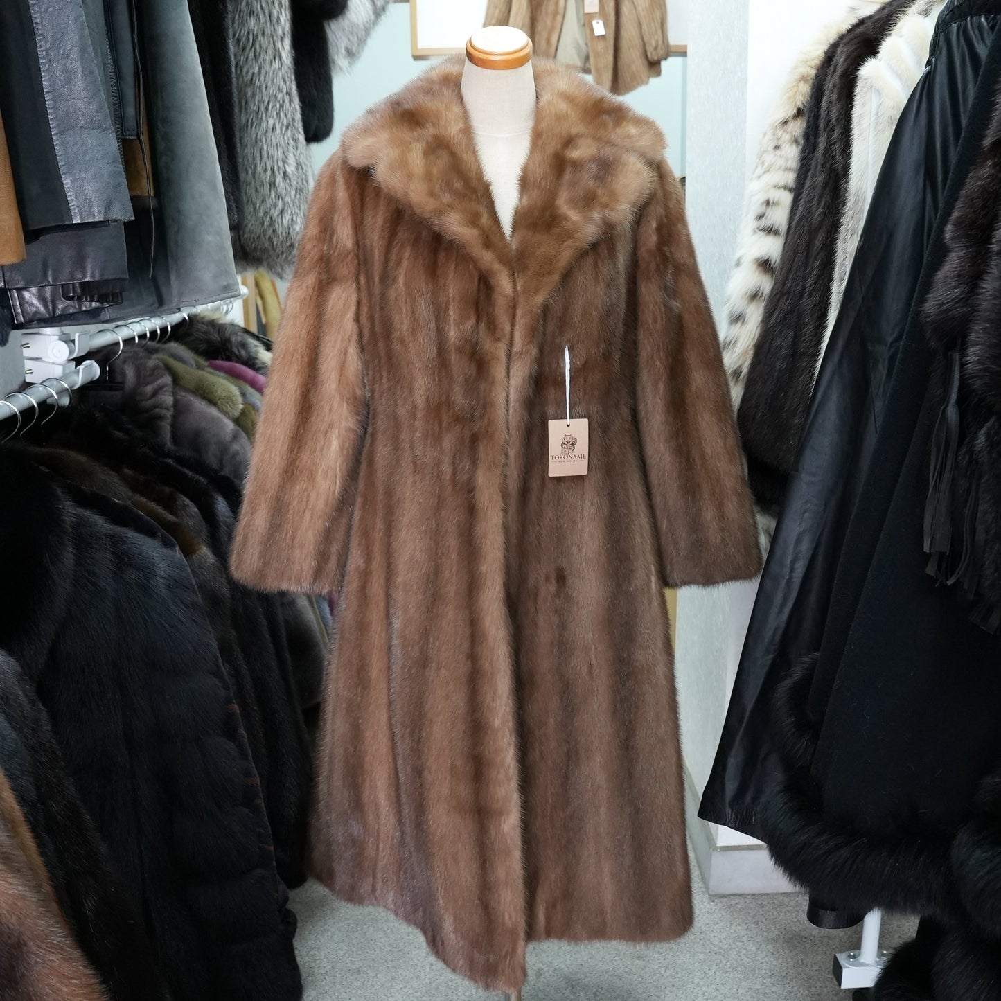 Demi Buff Mink Long Coat EMBA - Genuine Vintage Fur From Japan