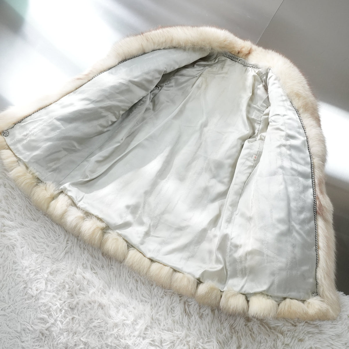 Blue Fox Fur Coat Soft and Fluffy - Genuine Vintage Fur From Japan